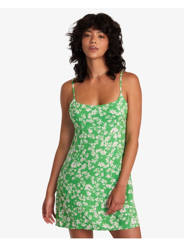 $50 Rvca Women’s Green Mini Dress Floral Size M